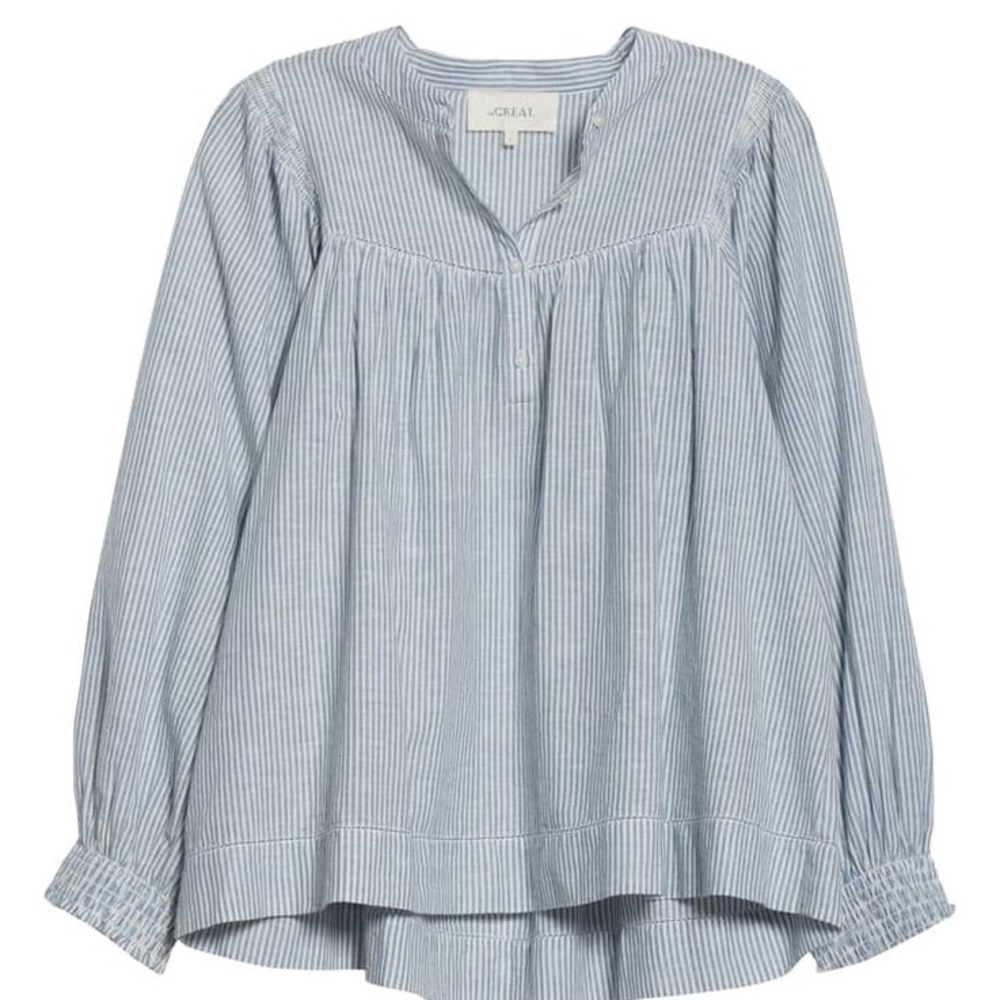 THE GREAT Shepherd Stripe Blouse